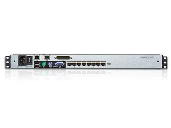 ATEN KL1508AIM-AXA-AG, 1600 x 1200 piksler, Ethernet/bredbåndsforbindelse, Rack-montering, 1U, 28 W, Sort