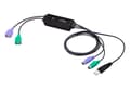 Miniatyrbilde 3 av 4: ATEN - Tastatur / video / musekabel (KVM) - PS/2, USB (hann) til USB (hunn) - 80 cm - svart - for P/N: KX9970R, KX9970T