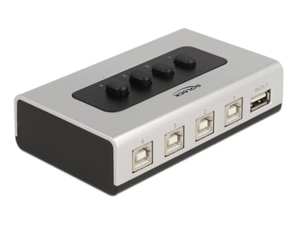 Delock - USB-växel - 4 x USB 2.0 - skrivbordsmodell