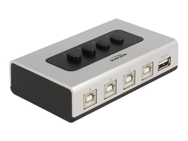 Delock - USB-växel - 4 x USB 2.0 - skrivbordsmodell