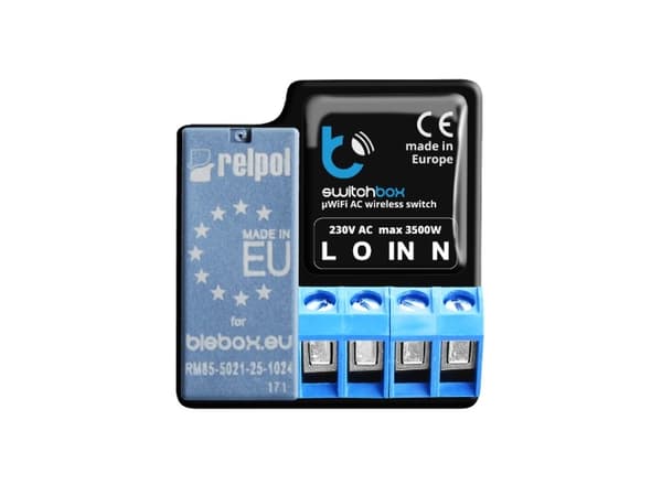 blebox SwitchBox, Langaton, Musta, 2400 MHz, Langaton, IP20, Polyuretaani