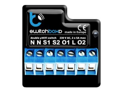 Blebox switchBoxD - Kontroller - trådløs - Wi-Fi - 2.4 Ghz