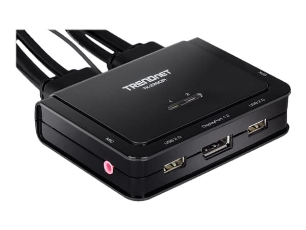 Trendnet TK-220DPI, 3840 x 2160 pikseliä, 4K Ultra HD, Musta