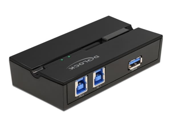 Delock - USB-växel - 2 x USB 3.1 Gen 1 - väggmonterbar, bordsmonterbar