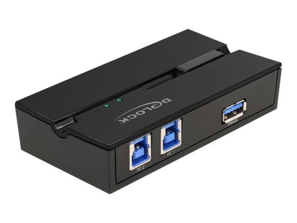 Delock - USB-växel - 2 x USB 3.1 Gen 1 - väggmonterbar, bordsmonterbar