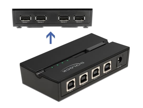 Delock - USB-periferdelesvitsj - 4 x USB 2.0 - stasjonær