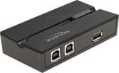 Delock - USB-växel - 2 x USB 2.0 - väggmonterbar, bordsmonterbar