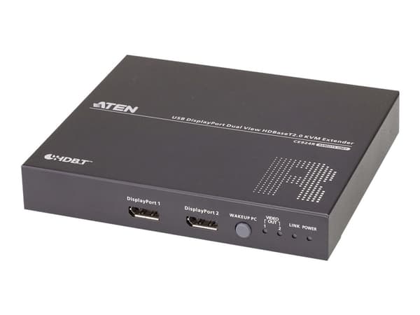 ATEN CE 924 - Fjern- og lokal enhet - KVM / lyd / seriell / USB-svitsj - USB, RS-232, DisplayPort, HDBaseT 2.0 - USB - opp til 150 m