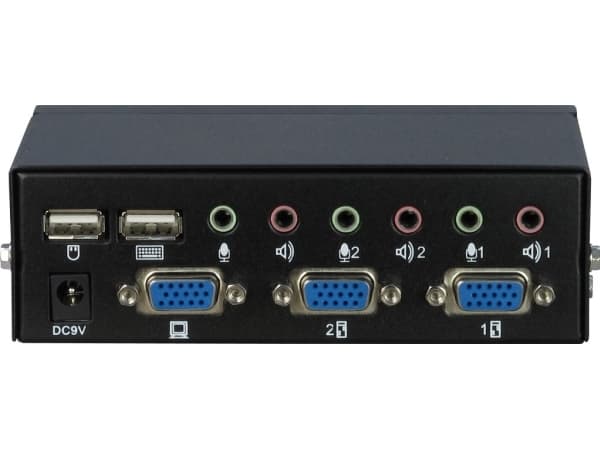 Argus KVM-AS-21UA - Omkopplare för tangentbord/video/mus/ljud - 2 x KVM/ljud - skrivbordsmodell