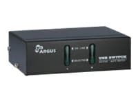 Argus KVM-AS-21UA - Omkopplare för tangentbord/video/mus/ljud - 2 x KVM/ljud - skrivbordsmodell