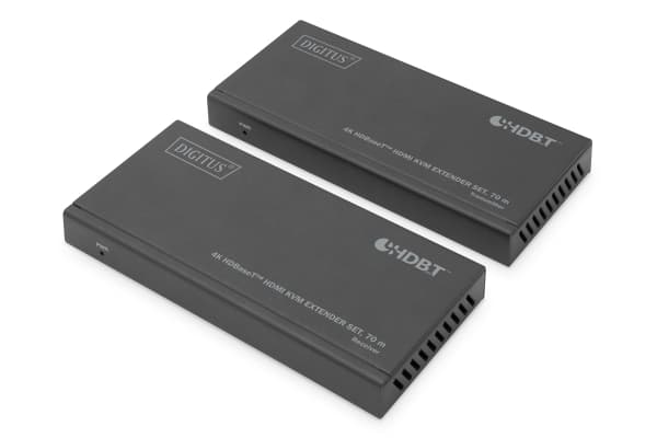 DIGITUS DS-55512 - Sender og mottaker - video/lyd/infrarød/USB-utvider - HDMI, HDBaseT - over CAT 5e/6/6a/7/8 - opp til 70 m