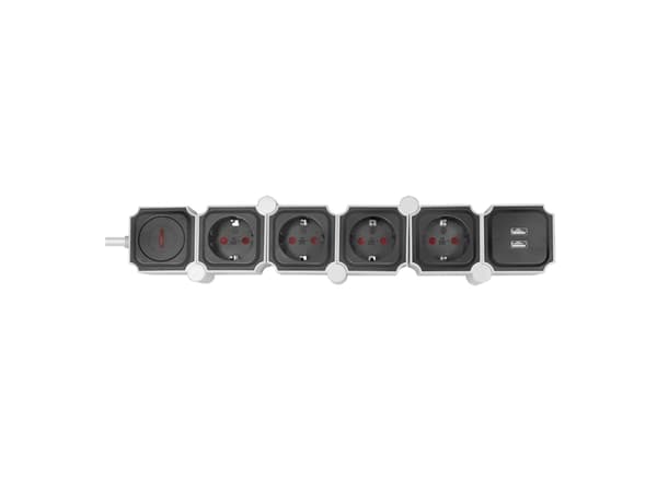 LogiLink LPS276U, 1,5 m, Sisätila, CEE, Kulmikas, IP20, Roisketiivis