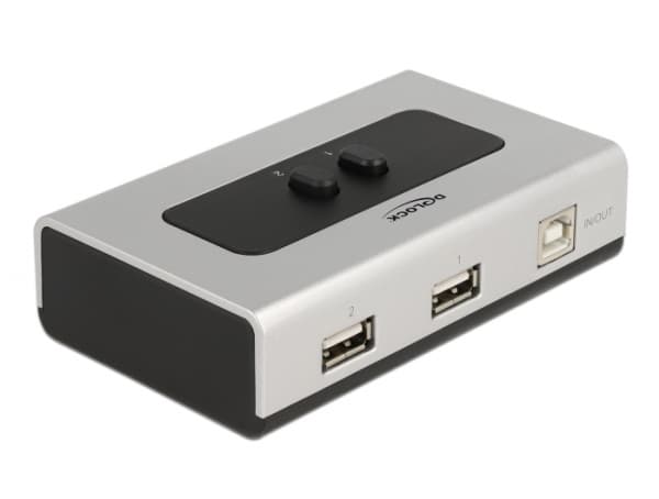 Delock - Hubb - 2 x USB 2.0 - skrivbordsmodell