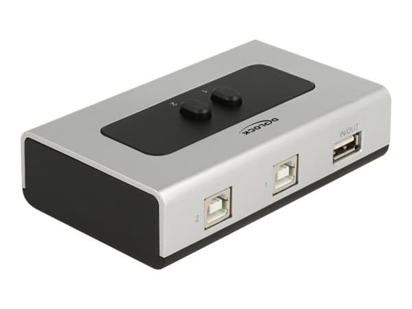 Delock - USB-växel - 2 x USB 2.0 - skrivbordsmodell