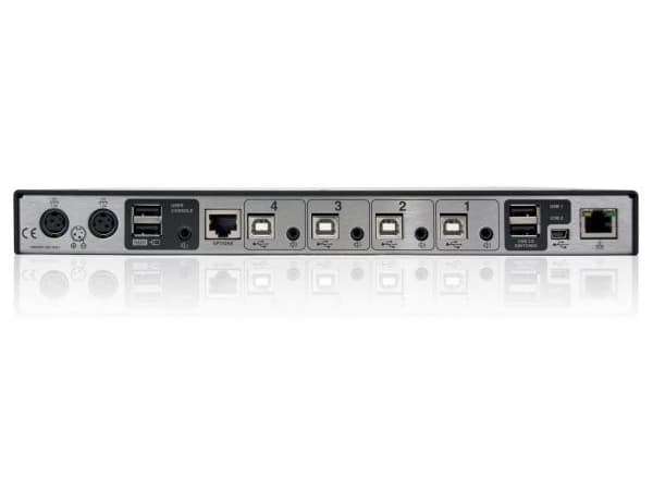 Adder CCS-PRO4 - Näppäimistö/hiiri/USB/audio kytkin - 4 x näppäimistö/hiiri/USB/audio - 1 paikallinen käyttäjä - työpöytätietokone