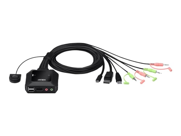 ATEN CS52DP, 4096 x 2160 pikseliä, 4K Ultra HD, 0,74 W, Musta