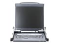 Miniatyrbild 4 av 5: ATEN Slideaway CL5716iM - KVM-konsol med omkopplare för tangentbord/video/mus - 16 portar - PS/2, USB - 17" - kan monteras i rack - 1280 x 1024 @ 75