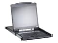Miniatyrbild 2 av 5: ATEN Slideaway CL5716iM - KVM-konsol med omkopplare för tangentbord/video/mus - 16 portar - PS/2, USB - 17" - kan monteras i rack - 1280 x 1024 @ 75