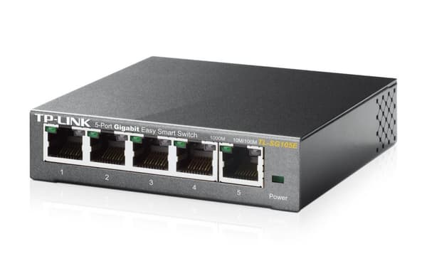 TP-LINK Easy Smart TL-SG105E - Kytkin - 5 x 10/100/1000 - Pöytäkone (TL-SG105E)