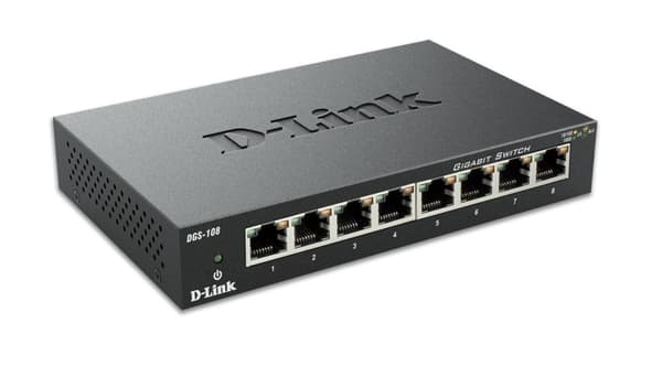 D-Link DGS 108 - Switch - 8 x 10/100/1000 - Desktop (DGS-108/E)
