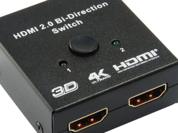 Utrusta HDMI Dubbelriktad Switch - Video/Audio Switch - 2 x HDMI - Desktop