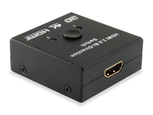 Utrusta HDMI Dubbelriktad Switch - Video/Audio Switch - 2 x HDMI - Desktop
