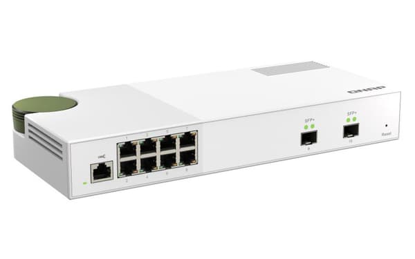 QNAP QSW-M2108-2S - Switch - hanterad - 2 x 10 Gigabit SFP+ + 8 x 2,5GBase-T - Desktop