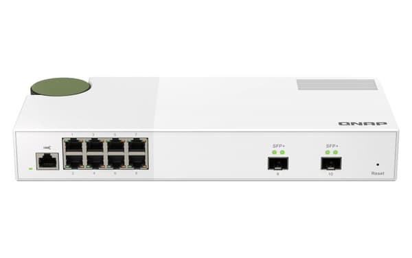 QNAP QSW-M2108-2S - Switch - hanterad - 2 x 10 Gigabit SFP+ + 8 x 2,5GBase-T - Desktop