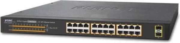 PLANET GSW-2620HP verkkokytkin Hallitsematon 10G Ethernet (100/1000/10000) Power over Ethernet (PoE) 1U Bluew