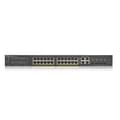 Miniatyrbild 2 av 4: Zyxel GS1920-24HPv2 - 24-portars Gigabit Ethernet Smart Managed PoE+ Switch med 375 Watt Budget och 4 Gigabit Combo Portar och Hybrid Cloud Mode