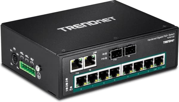 Trendnet TI-PG102 nätverksswitch Unmanaged Gigabit Ethernet (10/100/1000) Power over Ethernet (PoE) Svart