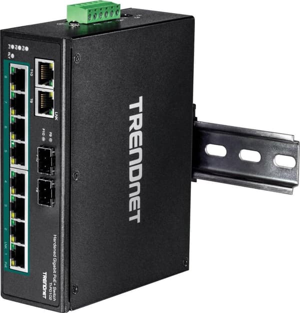 Trendnet TI-PG102 nätverksswitch Unmanaged Gigabit Ethernet (10/100/1000) Power over Ethernet (PoE) Svart