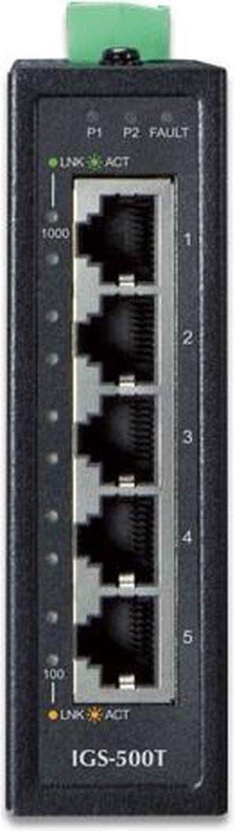 PLANET IGS-500T Network Switch Unmanaged Gigabit Ethernet (10/100/1000) Blå