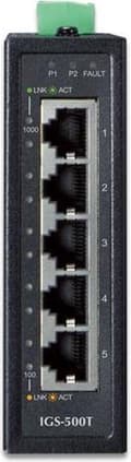 Miniatyrbild 2 av 4: PLANET IGS-500T Network Switch Unmanaged Gigabit Ethernet (10/100/1000) Blå