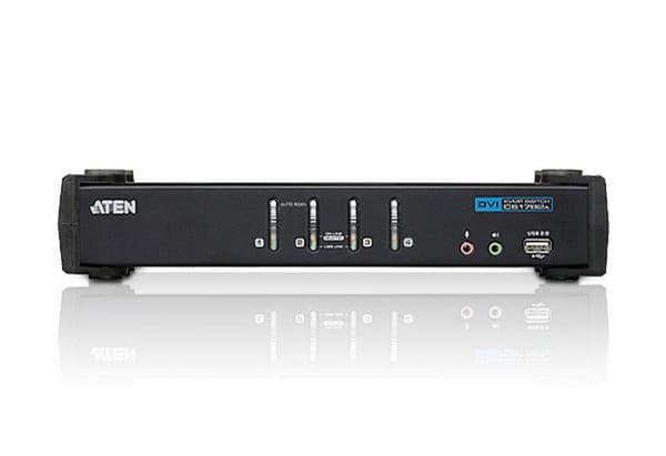 ATEN CubiQ CS1764A - KVM/ljudswitch - USB - 4 x KVM/ljud - 1 lokal användare - skrivbord (CS1764A-AT-G)