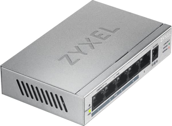 ZyXEL GS1005HP-EU0101F Nätverksswitch 5 portar 2000 MBit/s PoE-funktion