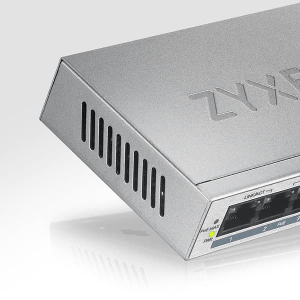ZyXEL GS1005HP-EU0101F Nätverksswitch 5 portar 2000 MBit/s PoE-funktion