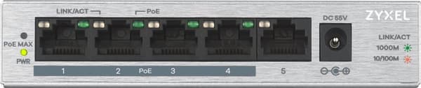 ZyXEL GS1005HP-EU0101F Nätverksswitch 5 portar 2000 MBit/s PoE-funktion