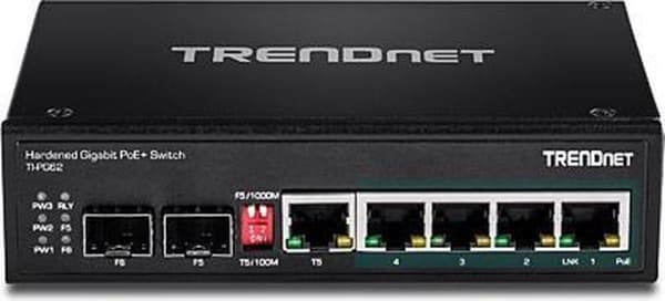 Trendnet TI-PG62 nätverksswitch Unmanaged Gigabit Ethernet (10/100/1000) Power over Ethernet (PoE) Svart