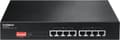 Miniatyrbild 1 av 8: Edimax ES-1008P V2 Fast Ethernet-switch med 8 portar - 8x Power over Ethernet (PoE+) / Svart