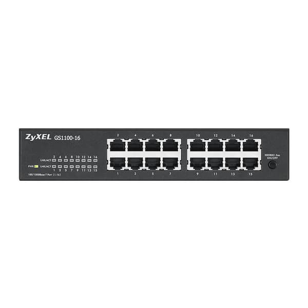 Zyxel GS-1100-16 V3 - Kytkin - 16x10/100/1000 - Pöytäkone