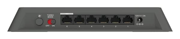 D-Link DMS-106XT 6-porttinen Multi-Gigabit Unmanaged Switch (5 x 2,5 Gigabit Ethernet, 1 x 10 Gigabit Ethernet, RGB-valaistus, alumiinikotelo, tuulett