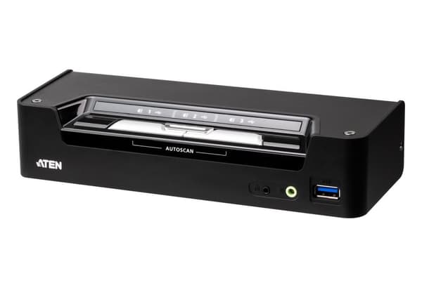 ATEN CS1953 - KVM/Audio/USB-kytkin - 3 x KVM/Audio/USB - 2 paikallista käyttäjää - pöytäkone musta
