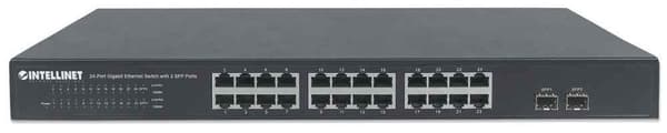 Intellinet 561044 nätverksswitch Unmanaged L2 Gigabit Ethernet (10/100/1000) 1U Svart