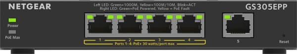 Netgear GS305EPP - Verkkokytkin - Smart Managed Plus - 5 porttia