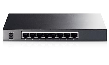 TP-LINK TL-SG2008 nätverksswitch Managed Gigabit Ethernet (10/100/1000) Svart
