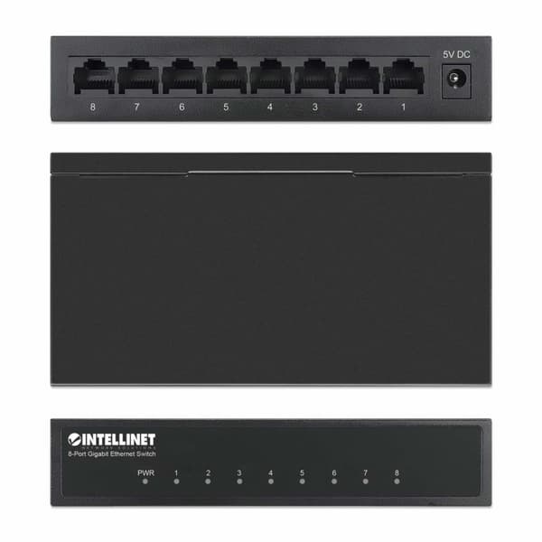 Intellinet Gigabit Ethernet Desktop Switch - Switch - 8 x 10/100/1000 - Desktop (530347)