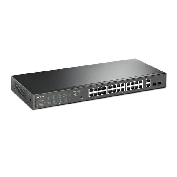 TP-Link Easy Smart TL-SG1428PE - Switch - Smart - 24 x 10/100/1000 (PoE+) + 2 x 10/100/1000 - Rackmonterbar - PoE+ (250 W) - AC 100 - 240 V
