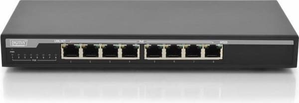 Digitus DN-95340 nätverksswitch Unmanaged Gigabit Ethernet (10/100/1000) Power over Ethernet (PoE) Svart