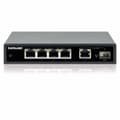 Pikkukuva 2 / 7: Intellinet – Kytkin – 4 x 10/100/1000 (PoE+) + 1 x Combo Gigabit SFP/RJ-45 (uplink) – Pöytäkone – PoE+ (91 W) (561822)